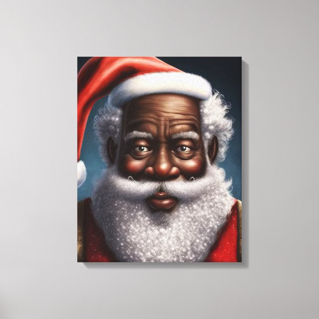 Toile Afro-américain, Père Noël noir (Recto)