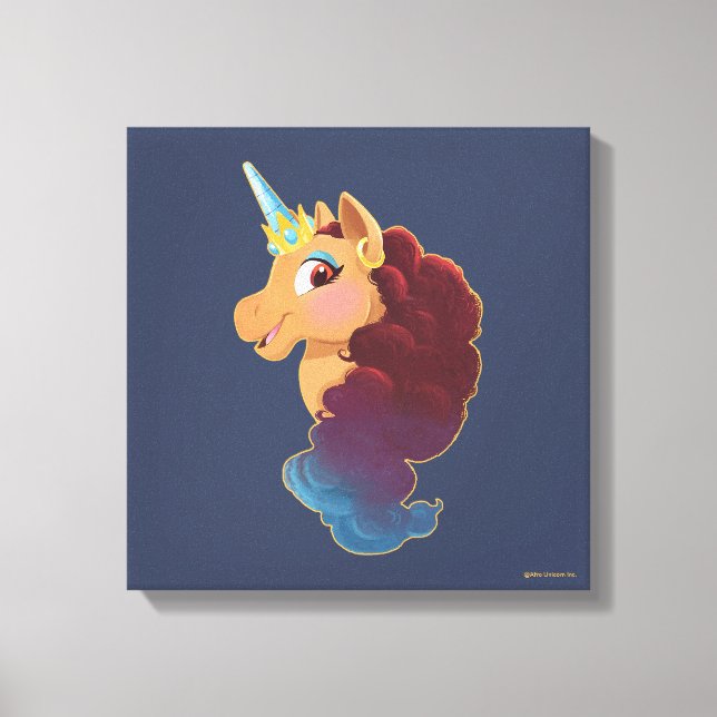 Toile Afro Unicorn | Divine la licorne (Recto)
