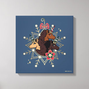 Toile Afro Unicorn Festive Vacances Magique