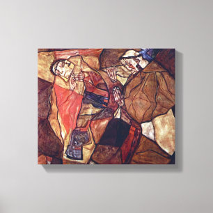 Toile Agonie, la lutte finale par Egon Schiele