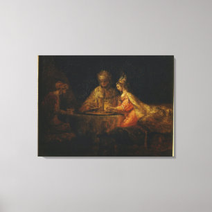 Toile Ahasuerus et Haman à la fête d'Esther