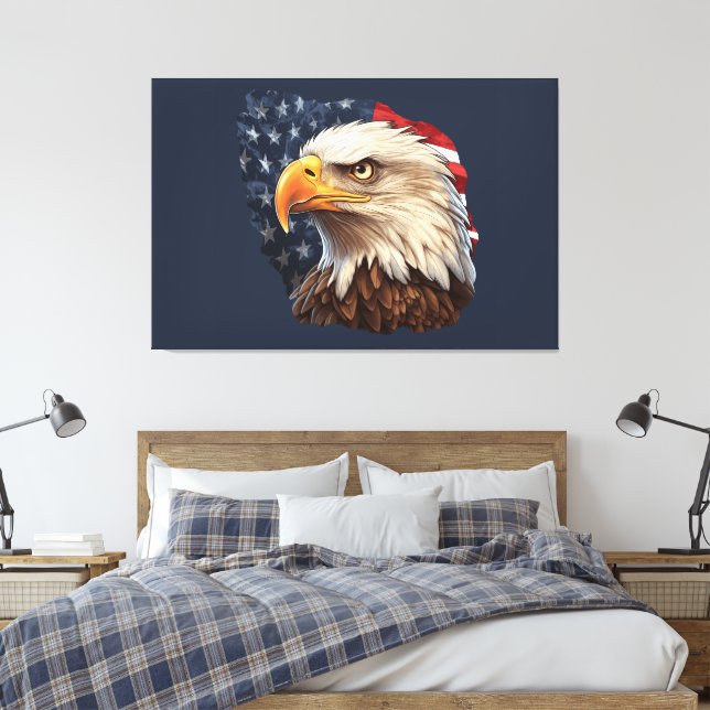 Toile Aigle à drapeau américain (Insitu(Chambre))