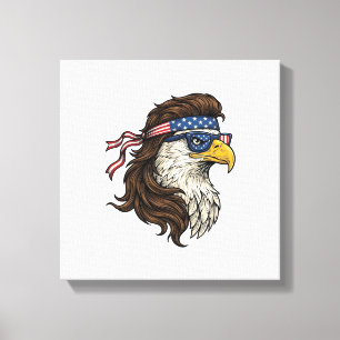 Toile Aigle patriotique Mullet Gravure vintage vecteur D