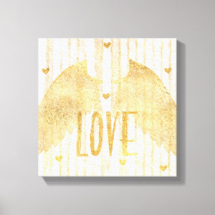 Toile Ailes d'ange d'amour d'or