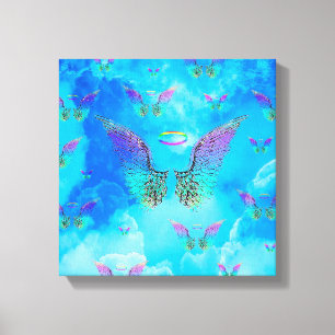 Toile Ailes et nuages d'ange