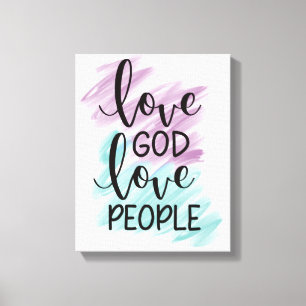 Toile Aimez Dieu, aimez les gens