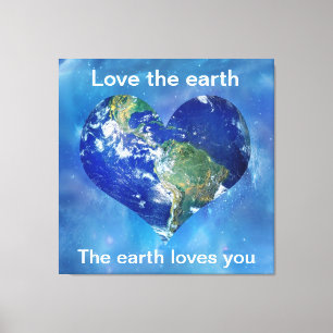 Toile Aimez la terre