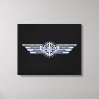 Air Pilote Chrome comme ailes Compass sur noir