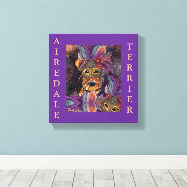TOILE AIREDALE TERRIER (Insitu (Plancher de Bois))