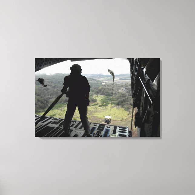 Toile Airman regarde une chute d'entraînement (Recto)