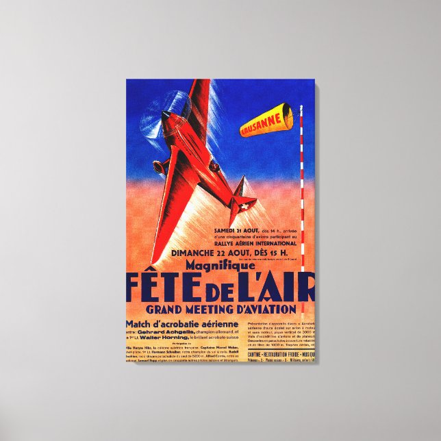Toile Airshow avec Haryse Hilsz Poste Promotionnelle (Recto)