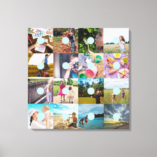 Toile Ajouter votre propre photo personnalisable 16 imag (Recto)