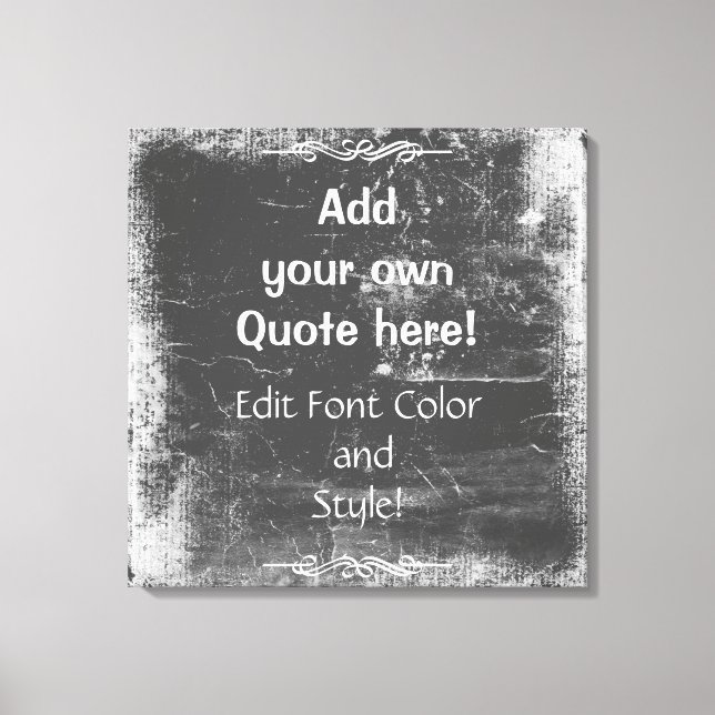 Toile Ajoutez Votre Propre Devis ! Cadre blanc (Recto)