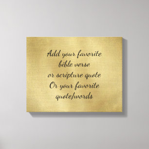 Toile Ajoutez votre texte biblique favori ou votre citat