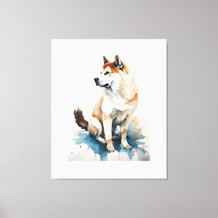 Toile Akita - race japonaise courageuse, loyale et puiss
