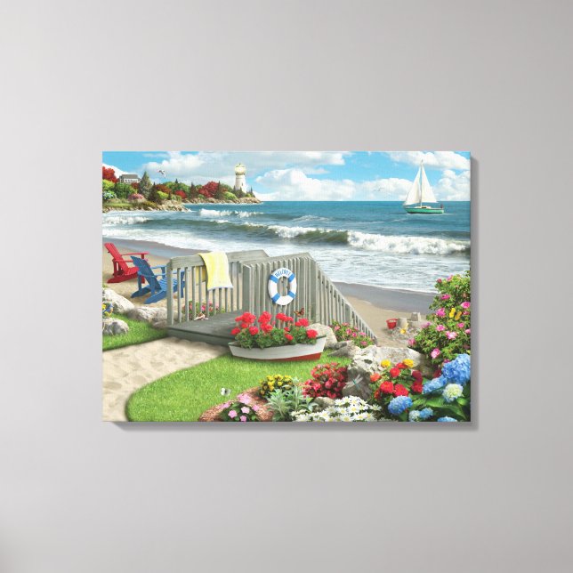 Toile Alan Giana "Beach Days" Canvas Imprimer (Recto)