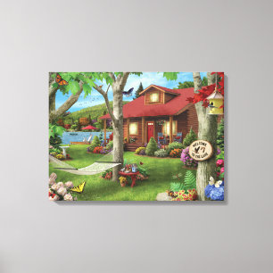 Toile Alan Giana "Bienvenue sur le lac" Imprimer