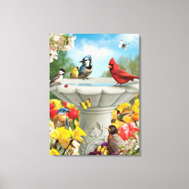 Toile Alan Giana "Garden Friends" Canvas Imprimer (Recto)