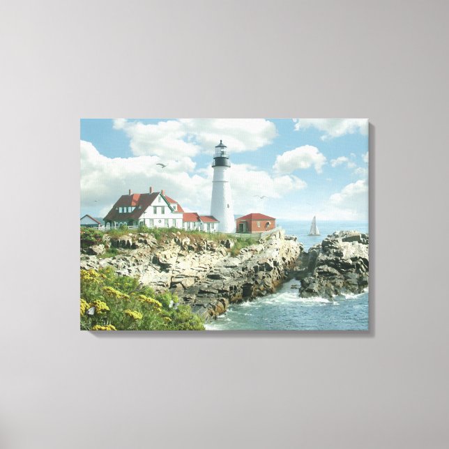 Toile Alan Giana "Portland Head Light" Imprimer (Recto)
