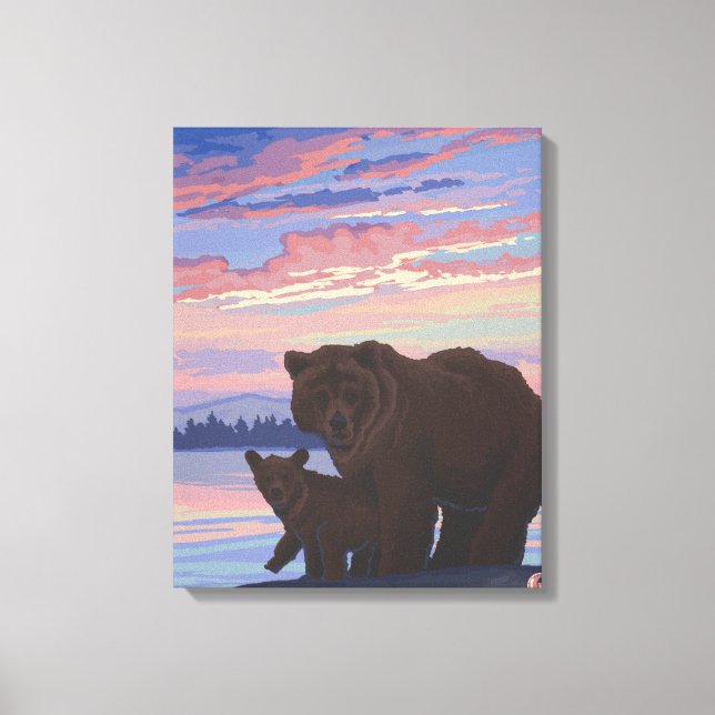 Toile AlaskaBear et Cub (Recto)