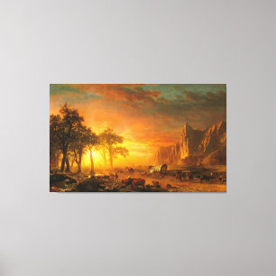 Toile ALBERT BIERSTADT - Des émigrants traversant les pl