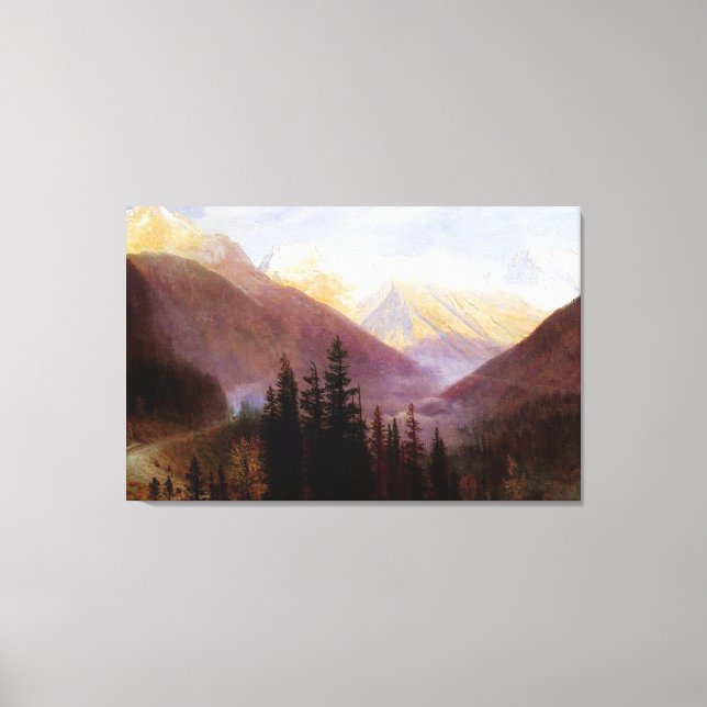 Toile Albert Bierstadt Sunrise à Glacier Station (Recto)