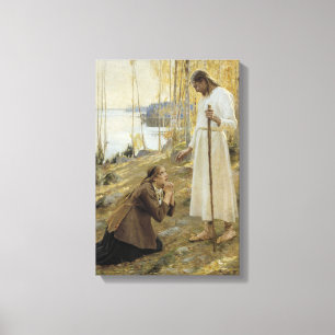 Toile Albert Edelfelt - Le Christ et Marie-Madeleine