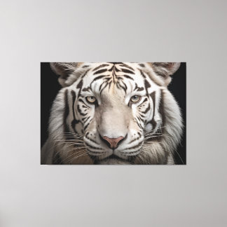 Toile Albino Majesté White Tiger Art numérique de réalis