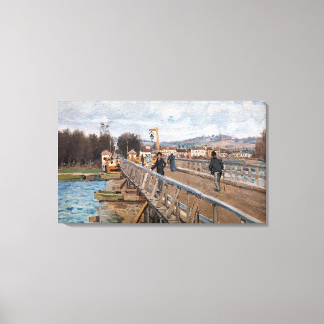 Toile Alfred Sisley - Footbridge à Argenteuil (Recto)