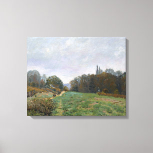 Toile Alfred Sisley - Paysage à Louveciennes