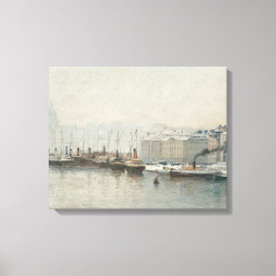 Toile Alfred Wahlberg - Paysage hivernal sur Skeppsbron