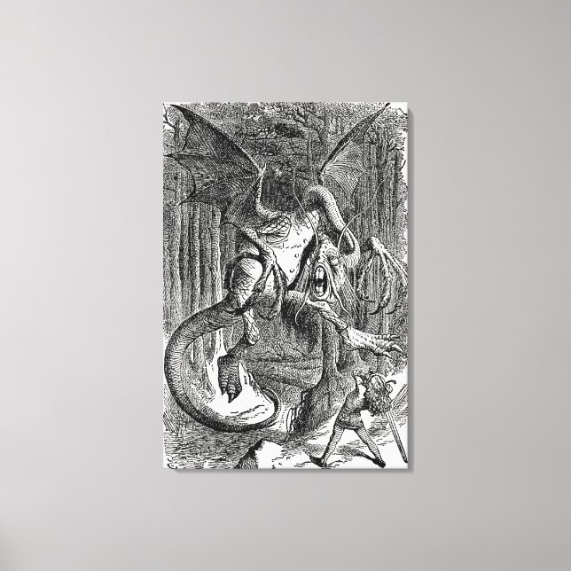 Toile Alice à travers le miroir - Le Jabberwocky (Recto)