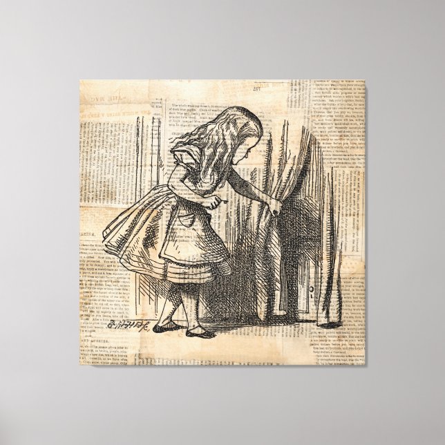 Toile Alice au pays des merveilles Alice tire l'art des  (Recto)