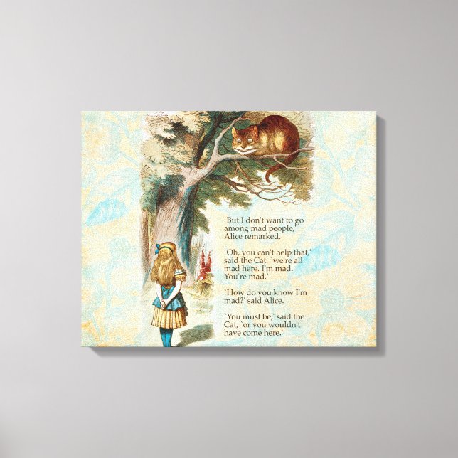 Toile Alice au pays des merveilles Cheshire Cat Mad (Recto)