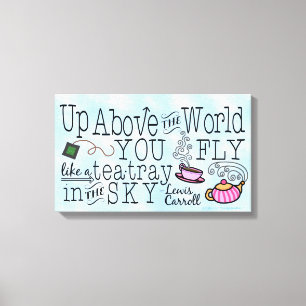 Toile Alice au pays des merveilles Citation de Carroll d