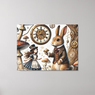 Toile alice au pays des merveilles lapin blanc