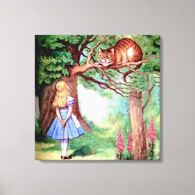 Toile Alice et Cheshire Cat au pays des merveilles (Recto)