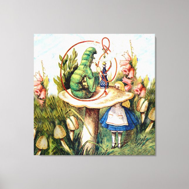 Toile Alice et la Caterpillar au pays des merveilles (Recto)