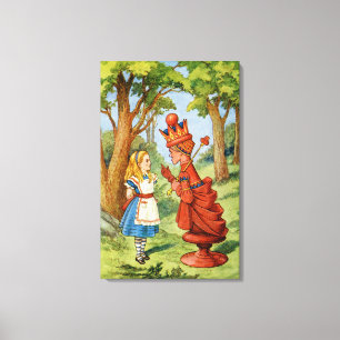 Toile Alice et la Reine Rouge au pays des merveilles
