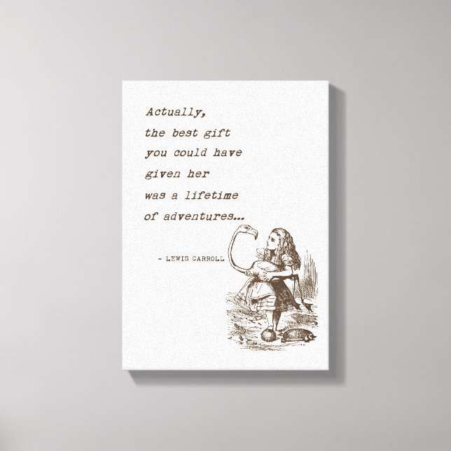 Toile Alice In Wonderland - Devis Aventure Flamant rose (Recto)