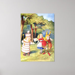 Toile Alice le roi blanc et le lapin comme farceur de