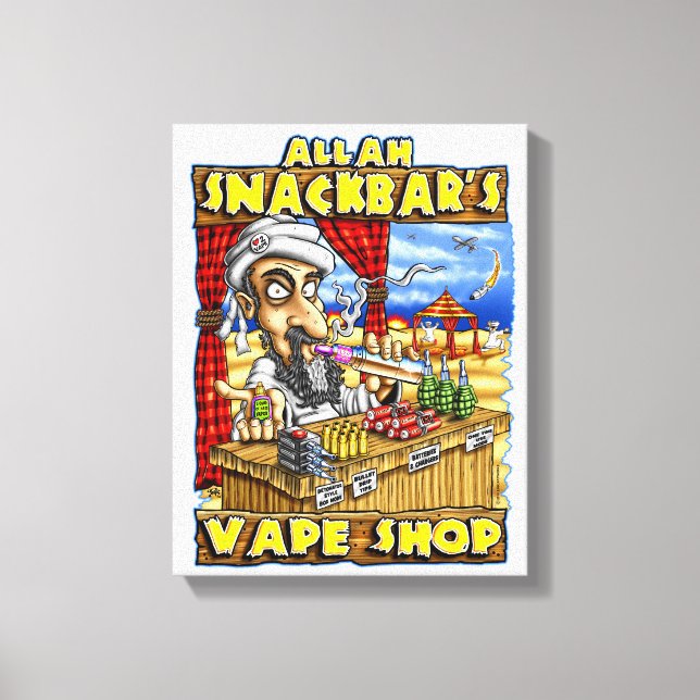 Toile Allah Snackbar's Vape Shop Qualité d'impression (Recto)