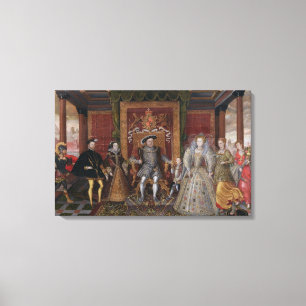 Toile Allégorie de la succession Tudor : La famille de