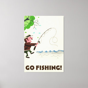 Toile Aller à la pêche.