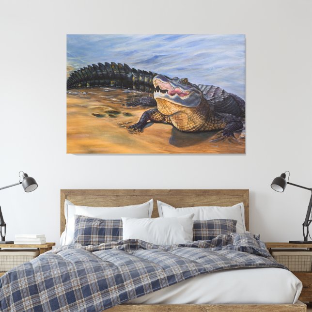 Toile Alligator. Face à face (Insitu(Chambre))