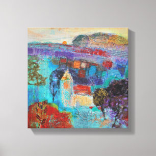 Toile Alors que le soleil se couche 2013