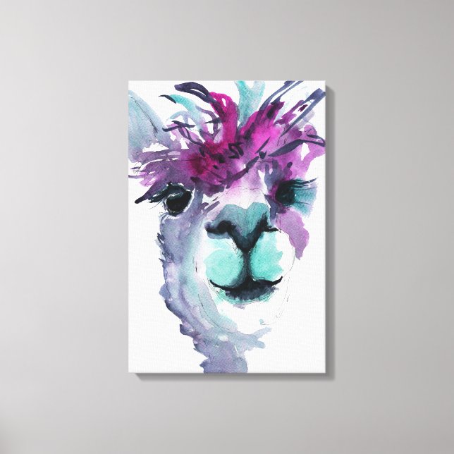Toile Alpaca Imprimer sur toile. Le cadeau parfait Alpac (Recto)