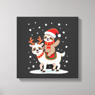 Toile Alpaca Paresseux Noël (4)