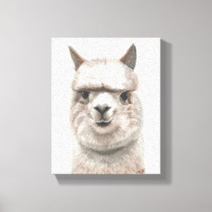 Toile Alpaca Sourit Canvas Imprimer Décor Mur Art origin