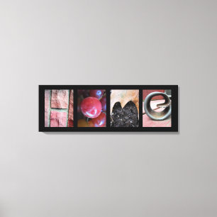 Toile Alphabet Photographie Collage, HOME Lettre Word Ar